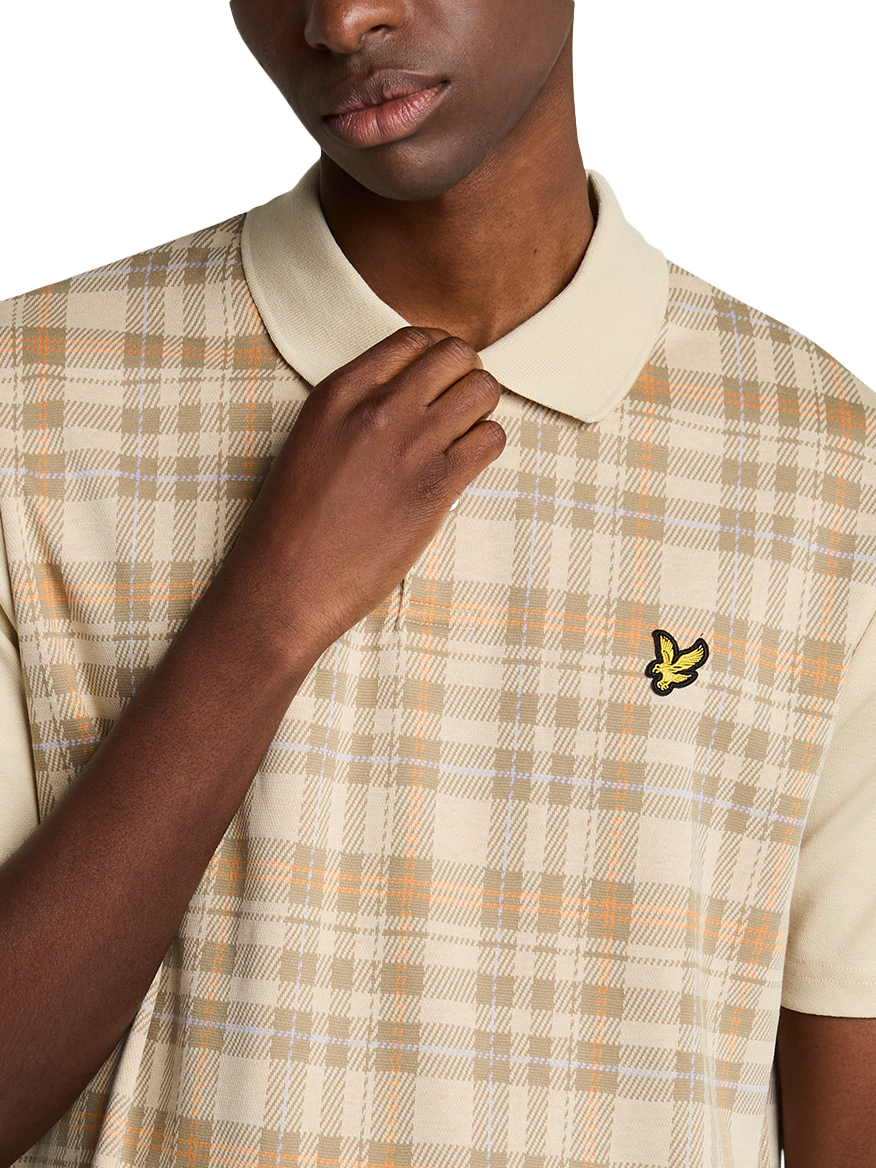 Product image 5 of 5, which shows Lyle & Scott Tartan Polo Shirt, Luna, XS