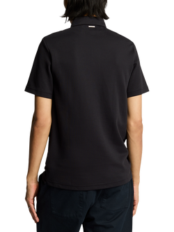 Lyle & Scott Twill Textured Polo Shirt, Lacquer - view 2, Lacquer