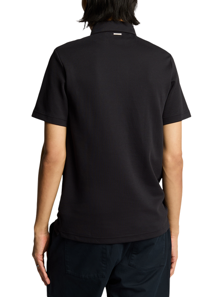 Lyle & Scott Twill Textured Polo Shirt, Lacquer - view 2, Lacquer