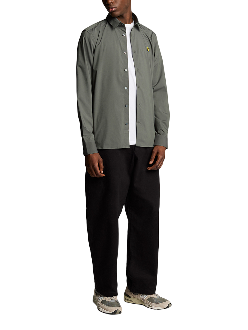 Product image 4 of 4, which shows Lyle & Scott Bamboo Blend Regular Fit Shirt, Gunmetal, XS