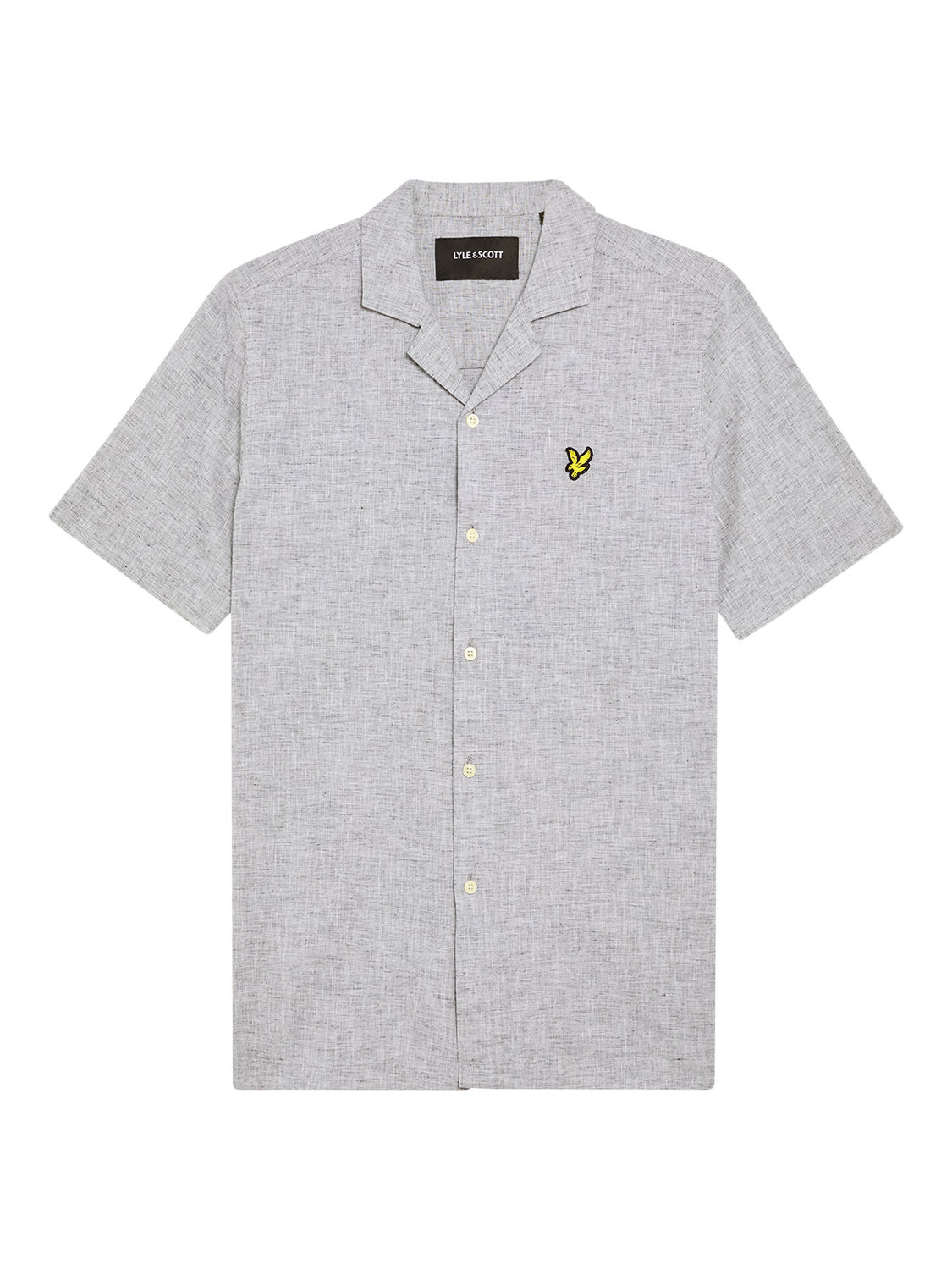 Product image 3 of 5, which shows Lyle & Scott Linen Blend Regular Fit Shirt, Dark Navy, XS