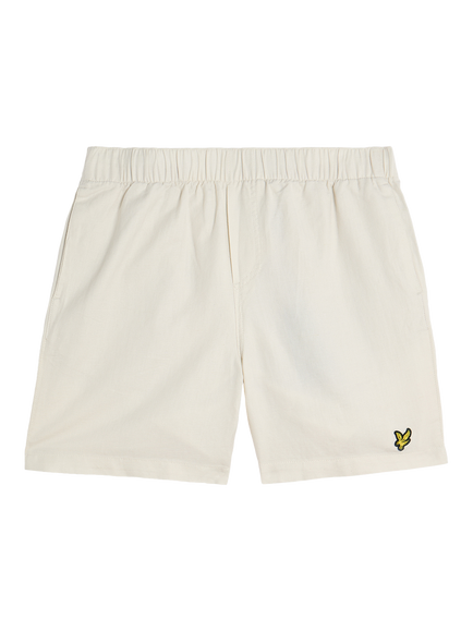 Lyle & Scott Linen Blend Elasticated Waist Deck Shorts, Neutral