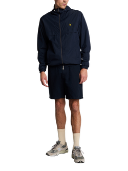 Lyle & Scott Linen Blend Drawstring Shorts, Dark Navy, Dark Navy