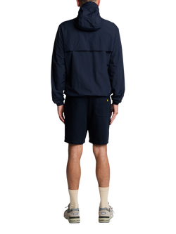 Lyle & Scott Linen Blend Drawstring Shorts, Dark Navy - view 2, Dark Navy