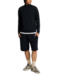 Lyle & Scott Superfine Cotton Drawstring Sweat Shorts, Dark Navy