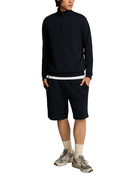 Lyle & Scott Superfine Cotton Drawstring Sweat Shorts, Dark Navy
