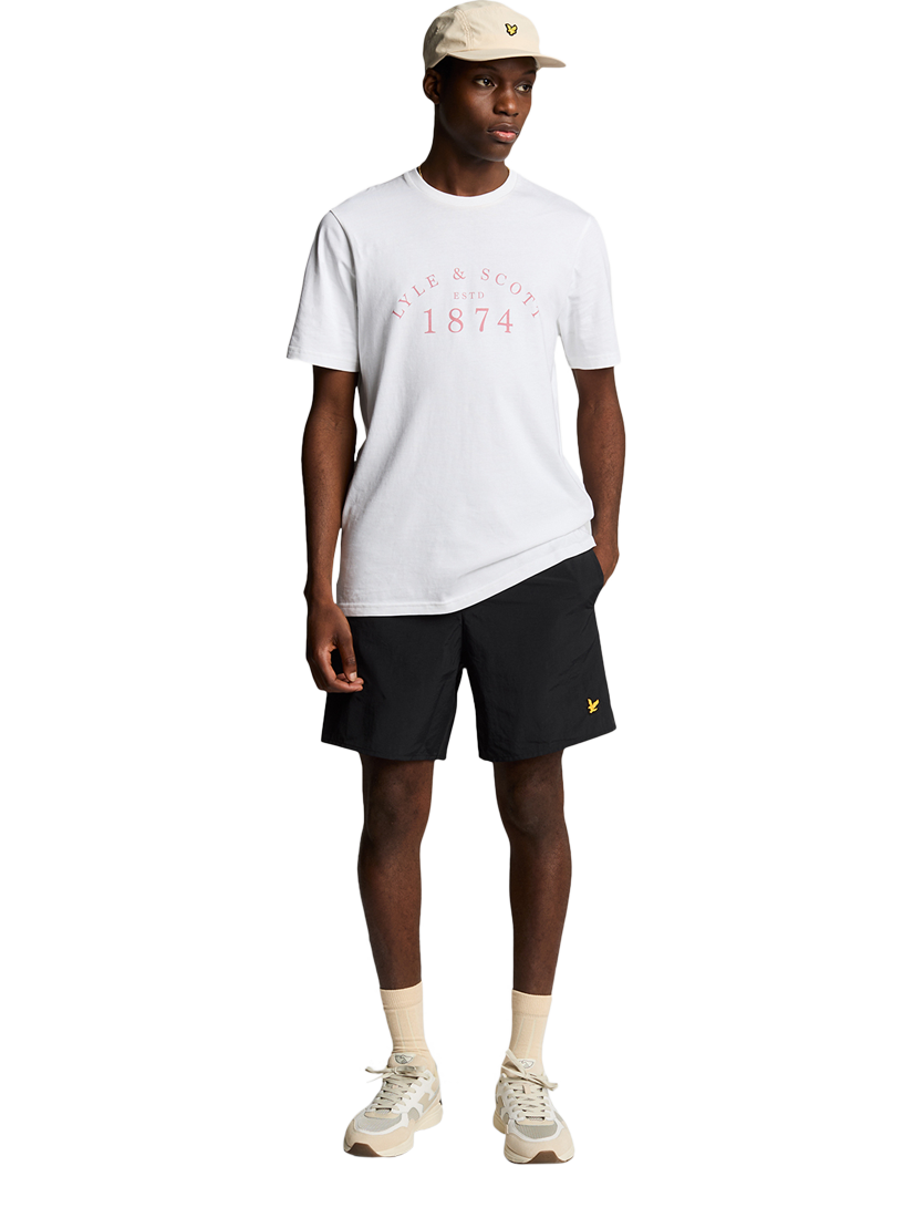 Product image 1 of 5, which shows Lyle & Scott Drawstring Sport Swim Shorts, Jet Black, XS