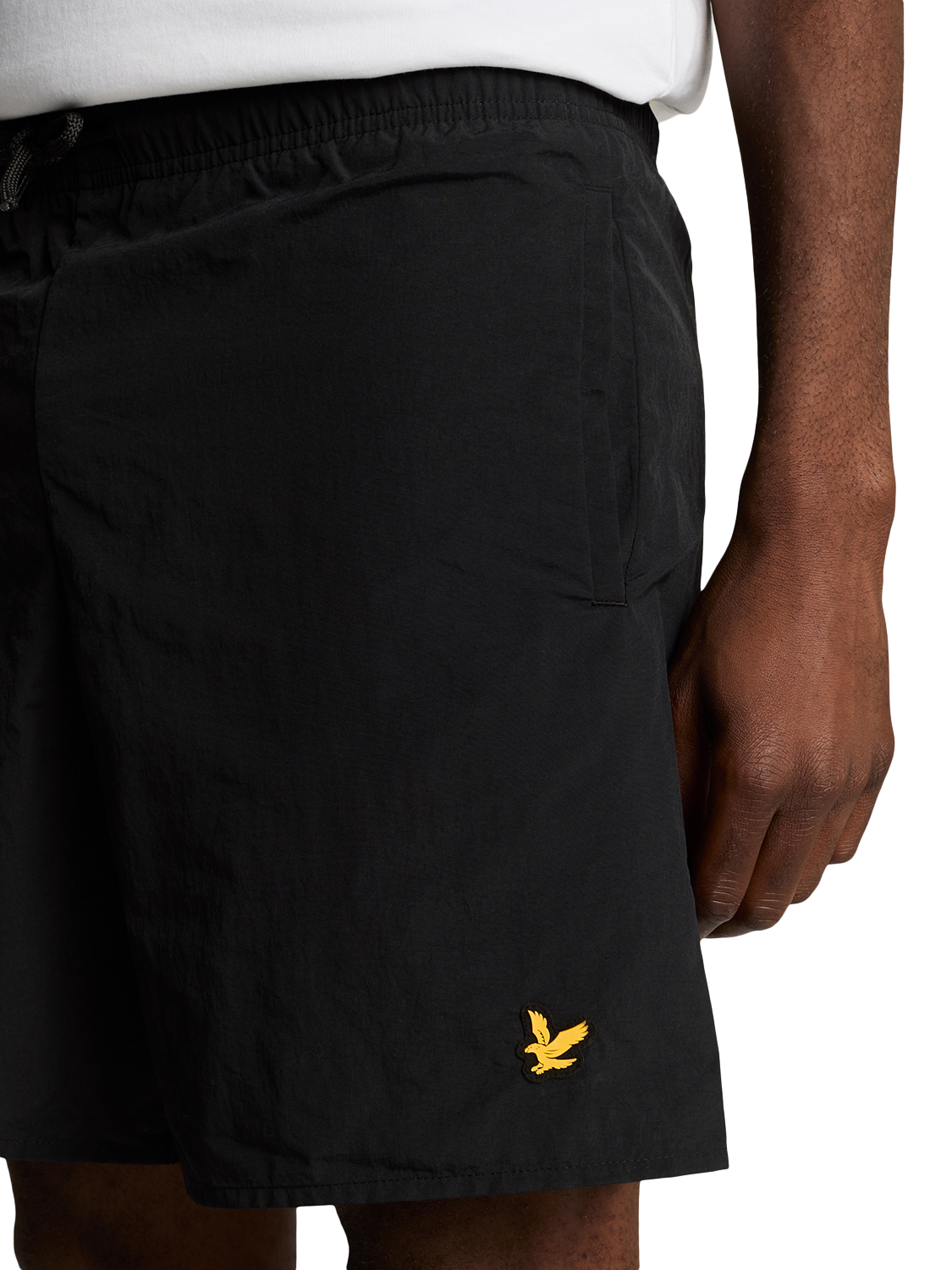 Product image 5 of 5, which shows Lyle & Scott Drawstring Sport Swim Shorts, Jet Black, XS