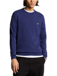 Lyle & Scott Cotton Crew Neck Jumper, Deep Indigo