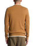 Lyle & Scott Cotton Crew Neck Jumper, Panel Brown