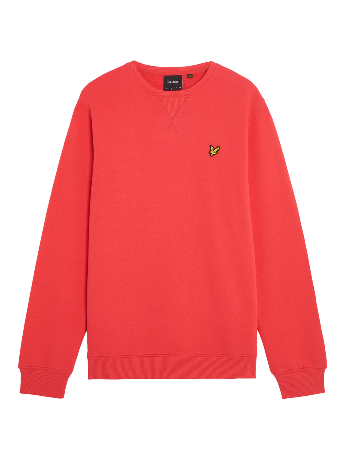 Product image 1 of 1, which shows Lyle & Scott Logo Crew Neck Cotton Sweatshirt, Flare Red, XS