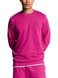 Lyle & Scott Logo Crew Neck Cotton Sweatshirt, Fuchsia