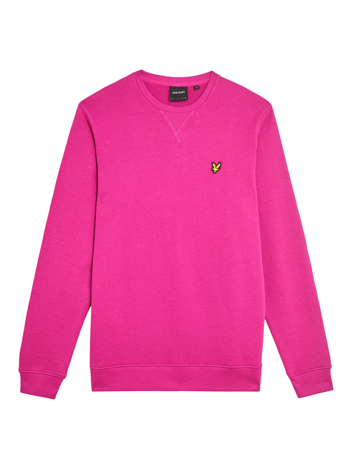 Product image 3 of 5, which shows Lyle & Scott Logo Crew Neck Cotton Sweatshirt, Fuchsia, XS