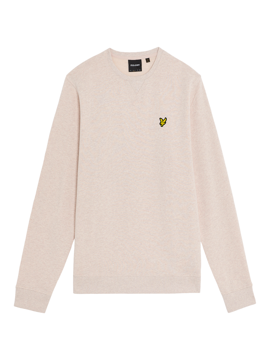Product image 1 of 1, which shows Lyle & Scott Heathered Crew Neck Sweatshirt, Taupe Marl, XS
