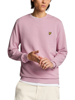 Lyle & Scott Cotton Blend Crew Neck Sweatshirt, Light Pink