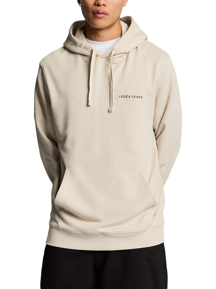 Lyle & Scott Loopback Cotton Embroidered Hoodie, Jet Black/White, Cove/Dark Navy