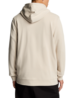 Lyle & Scott Loopback Cotton Embroidered Hoodie, Jet Black/White - view 2, Cove/Dark Navy