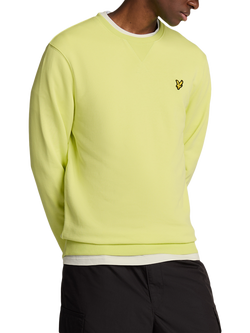 Lyle & Scott Logo Crew Neck Cotton Sweatshirt, Steward Yellow