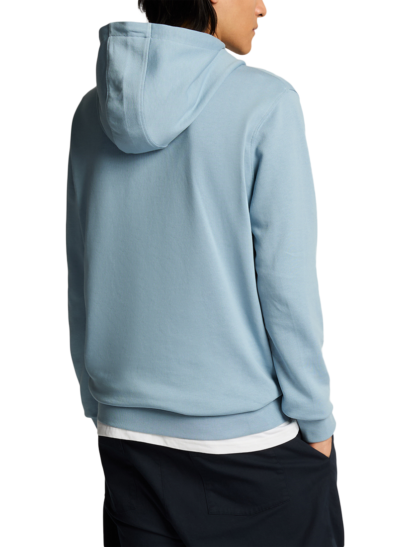 Product image 2 of 5, which shows Lyle & Scott Cotton Superfine Pullover Hoodie, Blue Ash, XS