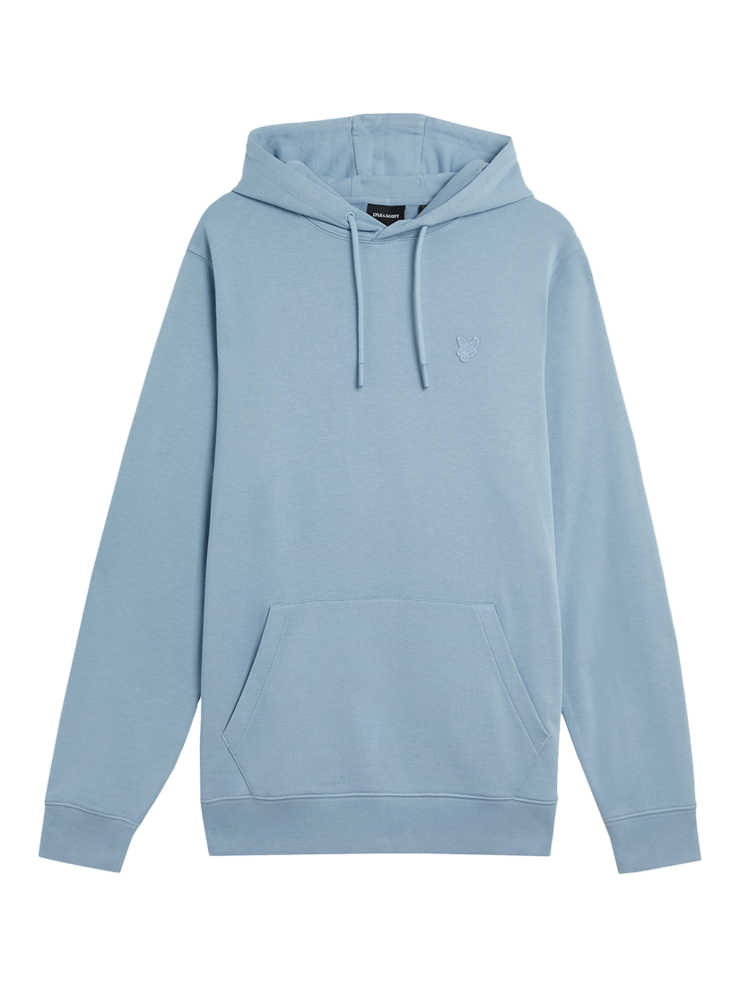Product image 3 of 5, which shows Lyle & Scott Cotton Superfine Pullover Hoodie, Blue Ash, XS