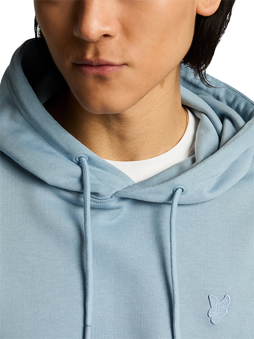 Product image 5 of 5, which shows Lyle & Scott Cotton Superfine Pullover Hoodie, Blue Ash, XS