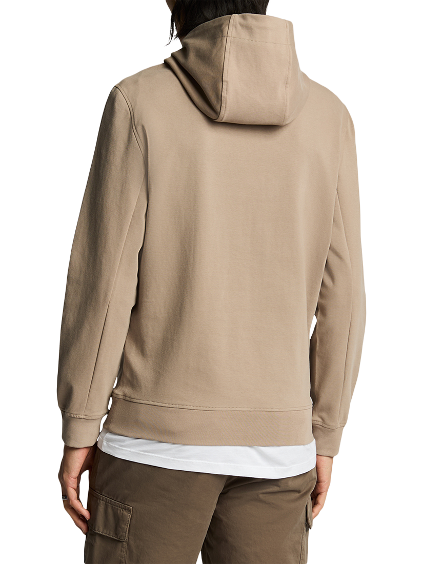 Product image 2 of 5, which shows Lyle & Scott Cotton Softshell Hybrid Pullover Hoodie, Heritage Taupe, XS