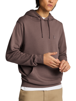 Lyle & Scott Cotton Superfine Pullover Hoodie, Plum Truffle