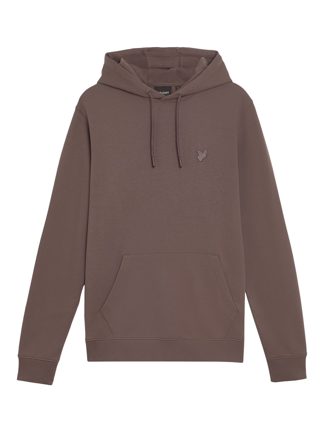 Product image 3 of 5, which shows Lyle & Scott Cotton Superfine Pullover Hoodie, Plum Truffle, XS
