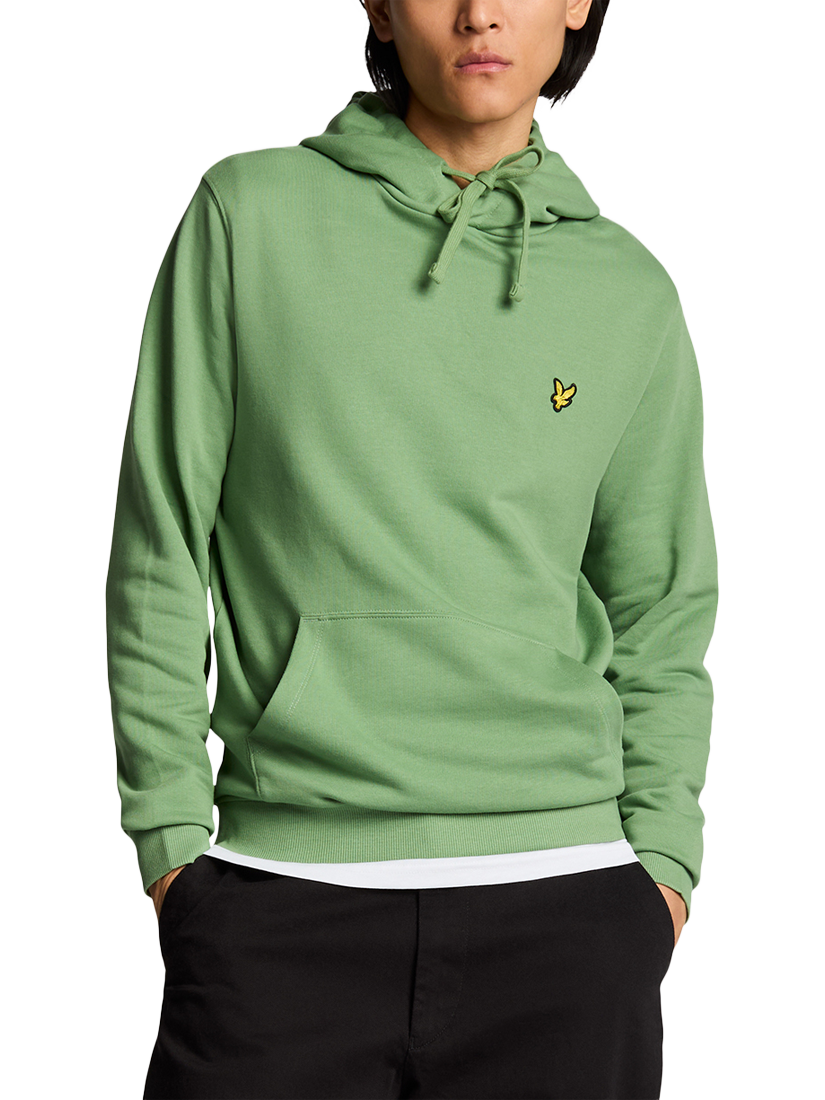 Product image 1 of 5, which shows Lyle & Scott Cotton Hoodie, Smoke Green, XS