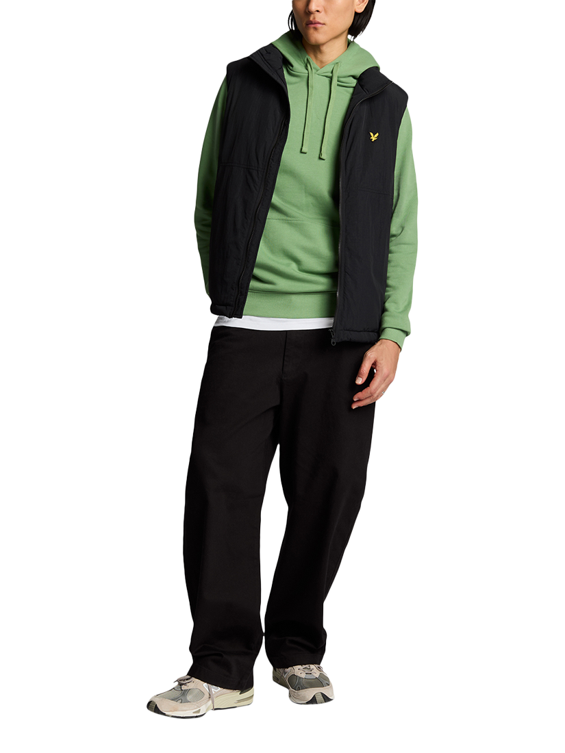 Product image 4 of 5, which shows Lyle & Scott Cotton Hoodie, Smoke Green, XS