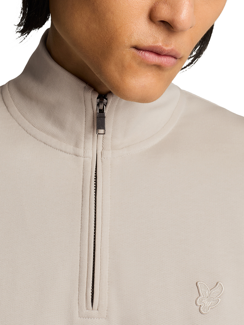 Product image 5 of 5, which shows Lyle & Scott Superfine Quarter Zip Sweatshirt, Cove, XS