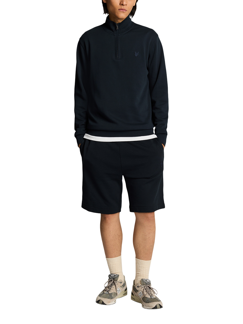 Product image 3 of 5, which shows Lyle & Scott Superfine Quarter Zip Sweatshirt, Dark Navy, XS
