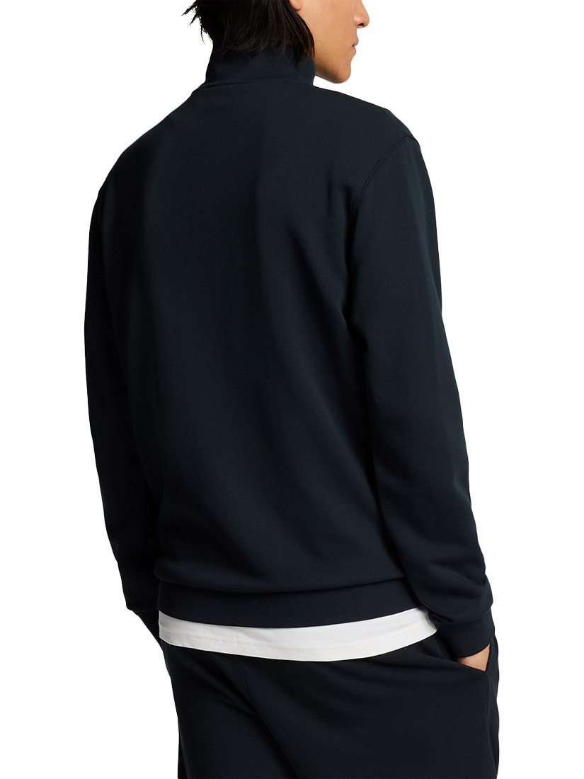 Product image 4 of 5, which shows Lyle & Scott Superfine Quarter Zip Sweatshirt, Dark Navy, XS