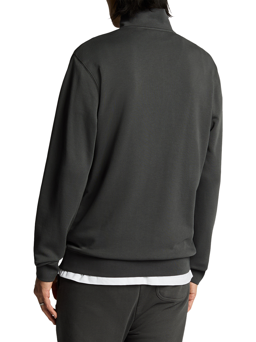 Product image 3 of 5, which shows Lyle & Scott Superfine Quarter Zip Sweatshirt, Gunmetal, XS