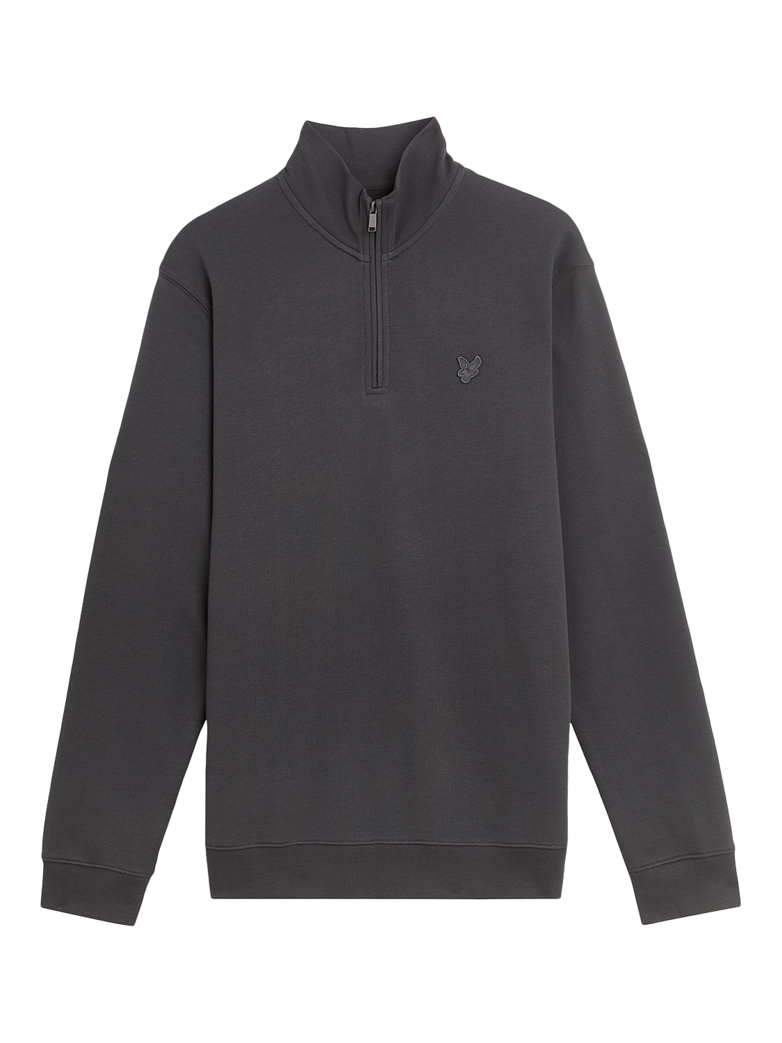 Product image 5 of 5, which shows Lyle & Scott Superfine Quarter Zip Sweatshirt, Gunmetal, XS