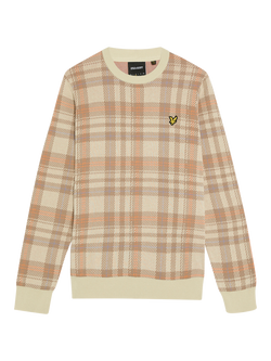 Lyle & Scott Tartan Crew Neck Jumper, Luna