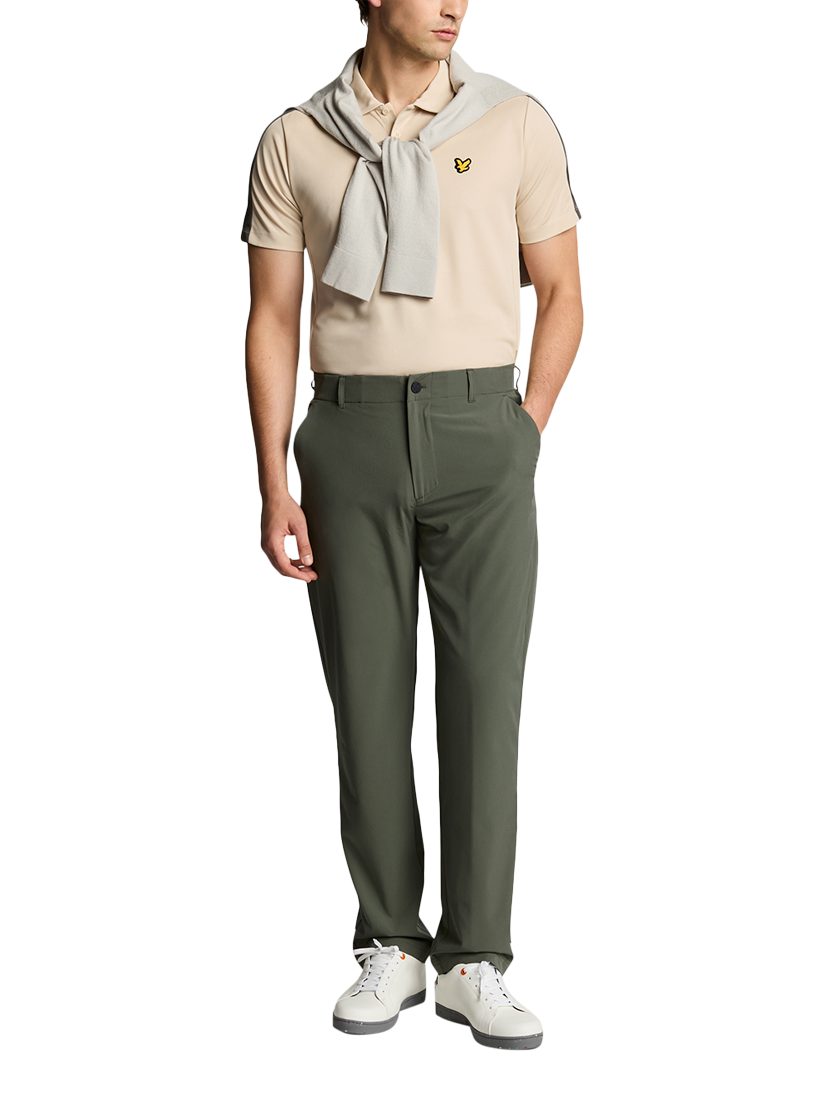 Product image 1 of 5, which shows Lyle & Scott Straight Leg Golf Trousers, Cactus Green, 28