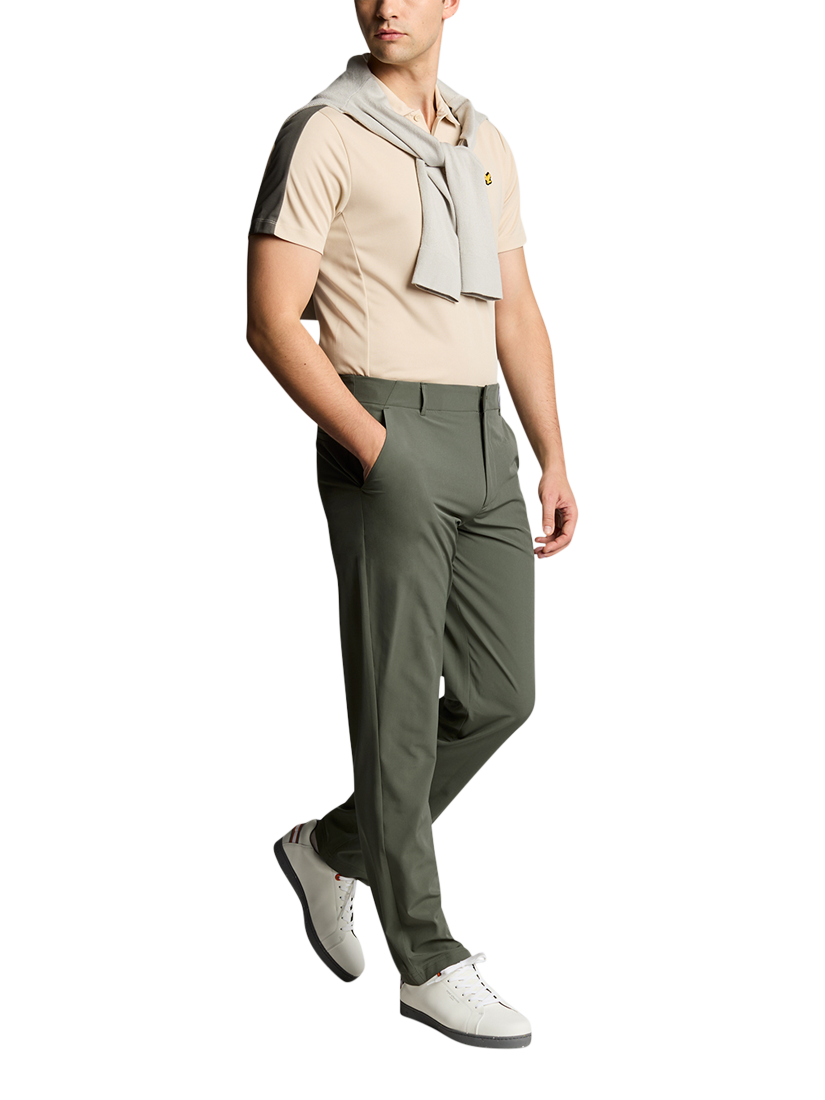Product image 4 of 5, which shows Lyle & Scott Straight Leg Golf Trousers, Cactus Green, 28