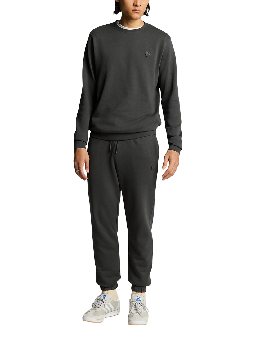 Product image 1 of 5, which shows Lyle & Scott Superfine Cotton Slim Fit Joggers, Gunmetal, XS