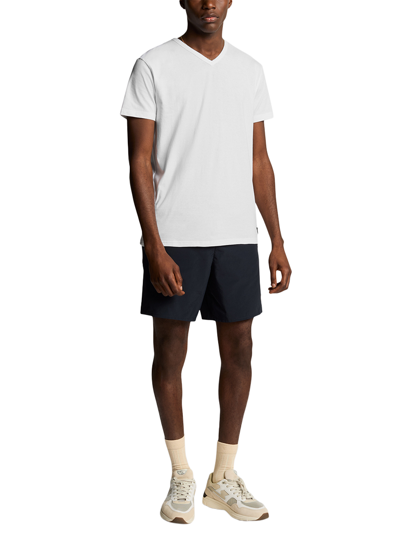 Product image 4 of 5, which shows Lyle & Scott Basic V-Neck T-Shirt, Pack of 3, White, XS