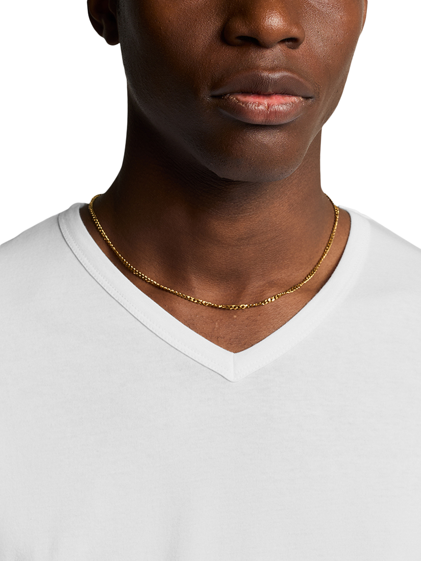 Product image 5 of 5, which shows Lyle & Scott Basic V-Neck T-Shirt, Pack of 3, White, XS