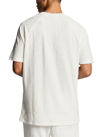 Lyle & Scott Emblem Regular Fit Towelling T-Shirt, Chalk - view 2, Chalk