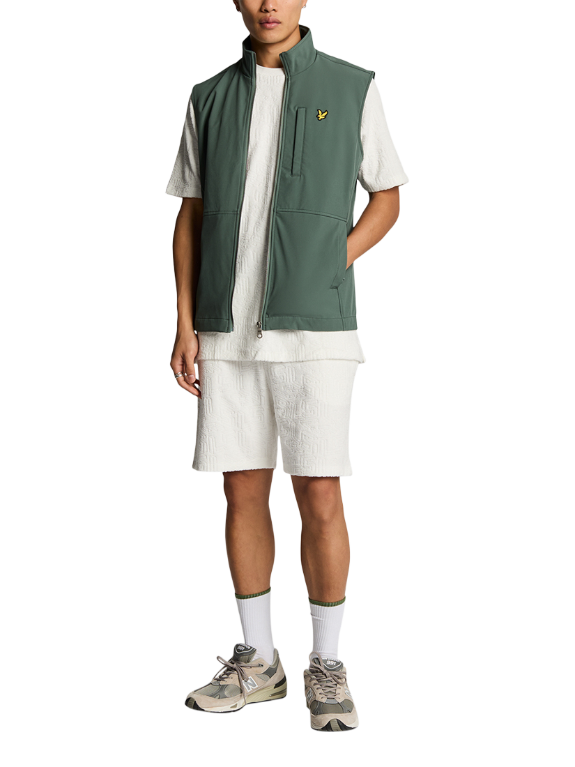Product image 4 of 5, which shows Lyle & Scott Emblem Regular Fit Towelling T-Shirt, Chalk, XS