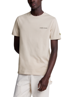 Lyle & Scott Cotton Regular Fit Short Sleeve Embroidered Logo T-Shirt, Cove/ Dark Navy