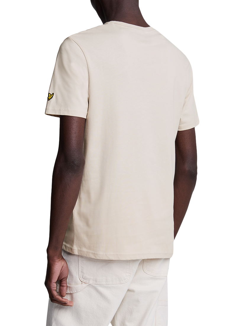Product image 2 of 5, which shows Lyle & Scott Cotton Regular Fit Short Sleeve Embroidered Logo T-Shirt, Cove/ Dark Navy, XS