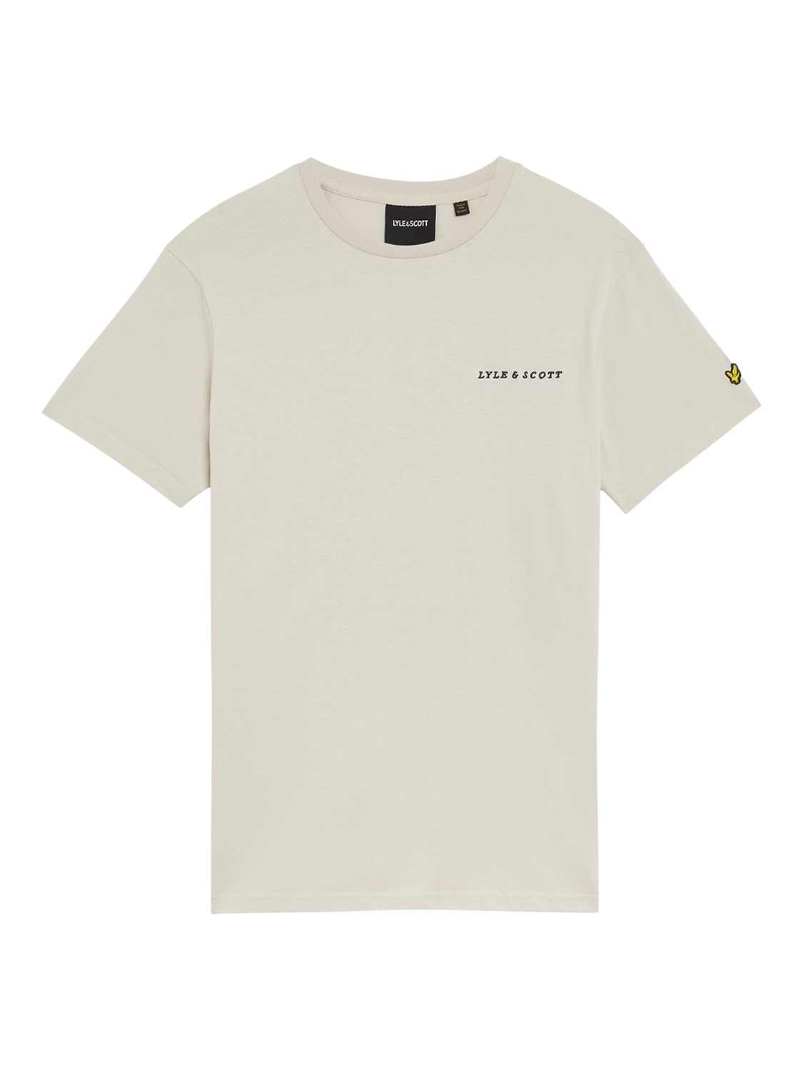 Product image 3 of 5, which shows Lyle & Scott Cotton Regular Fit Short Sleeve Embroidered Logo T-Shirt, Cove/ Dark Navy, XS