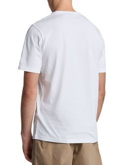 Lyle & Scott Cotton Regular Fit Short Sleeve Graphic Logo T-Shirt, White/Ash Red - view 2, White/Ash Red