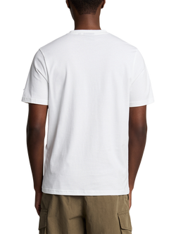 Lyle & Scott Cotton Regular Fit Short Sleeve Sporty Thistle Graphic T-Shirt, White/Now Blue - view 2, White/Now Blue
