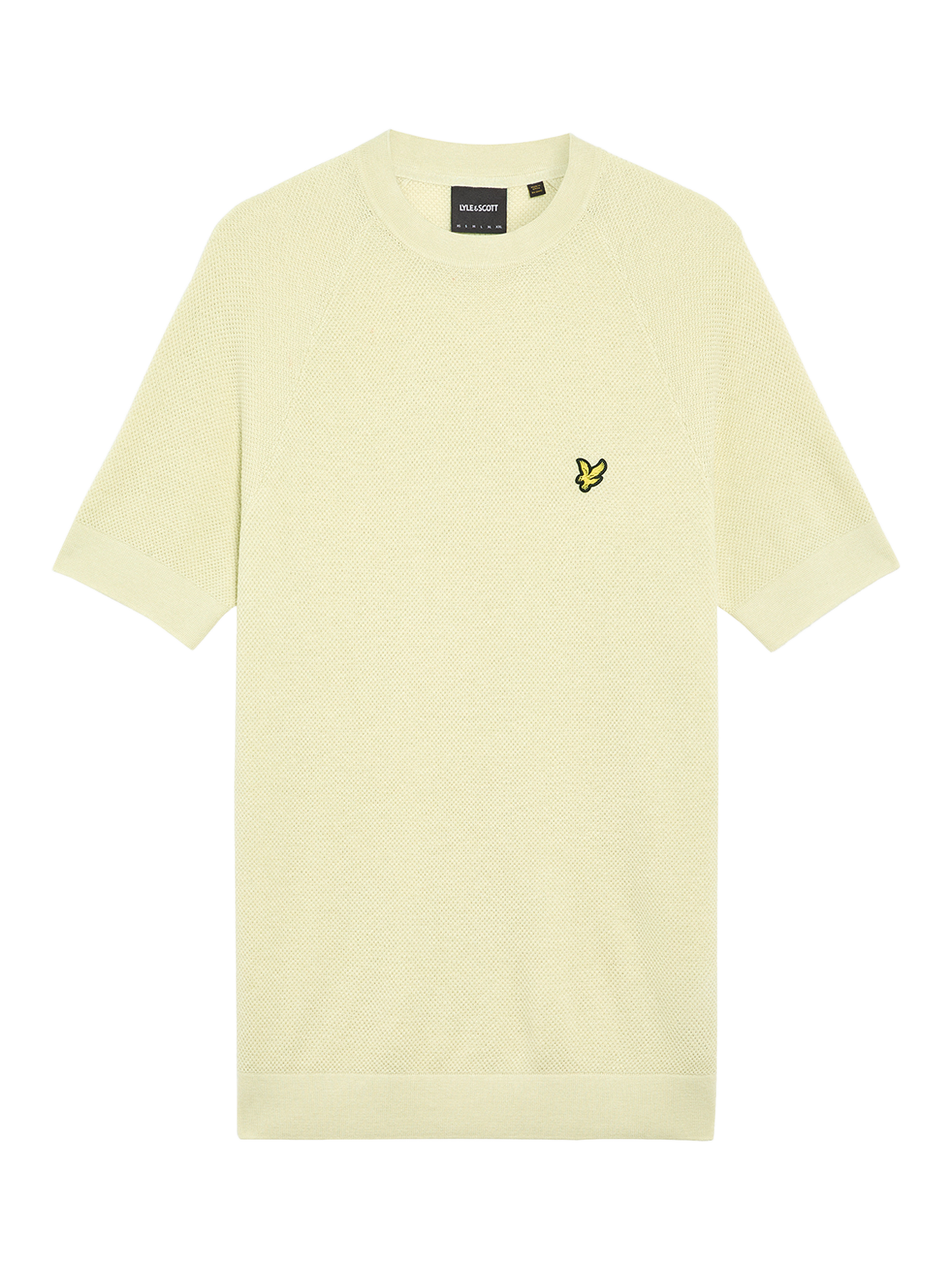 Product image 3 of 5, which shows Lyle & Scott Cotton & Linen Blend Regular Fit Knitted T-Shirt, Luna, XS