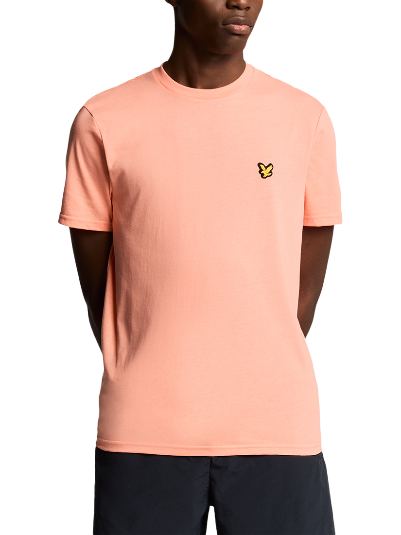 Product image 1 of 4, which shows Lyle & Scott Martin Regular Fit Short Sleeve T-Shirt, Warm Up Pink, XS